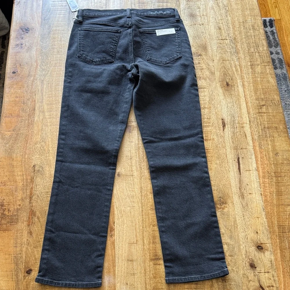 Favorite Daughter Erin high rise slim washed Black slim Straight Leg Jeans 27